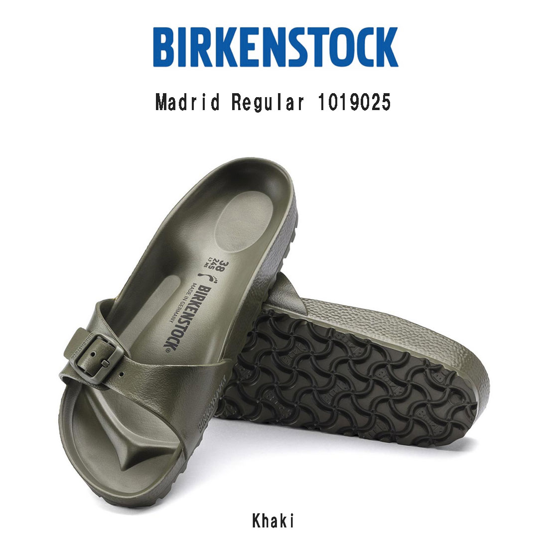 BIRKENSTOCK マドリッド サンダル スリッパ コンフォート 軽量 EVA レギュラー カーキ ユニセックス ビルケン Madrid Regular 1019025