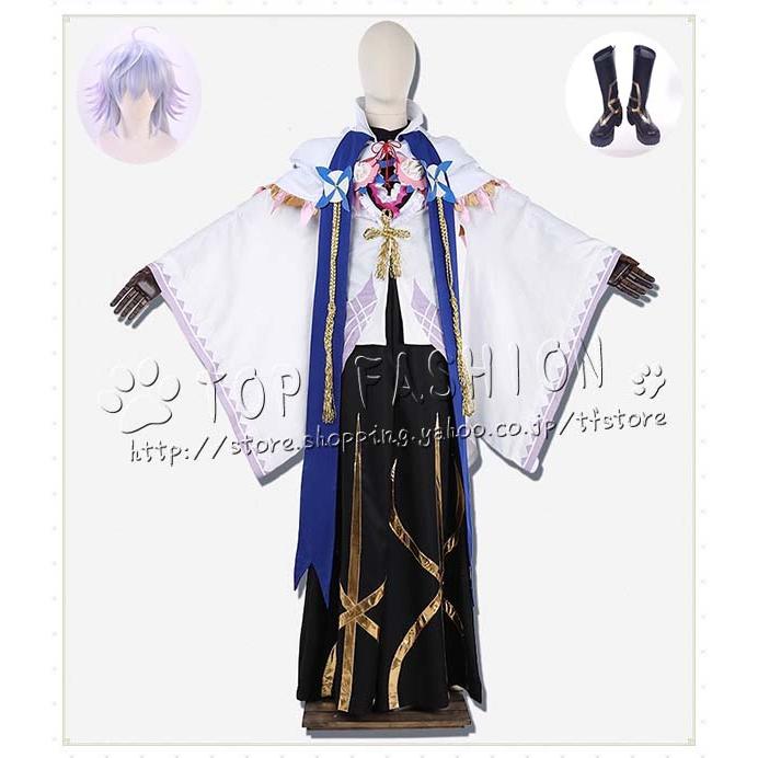 【品質良い 大好評中】Fate/GrandOrder 風 マーリン キャスター マーリン コスプレ衣装 ウィッグ cosplay コスチューム ハロウィン クリスマス