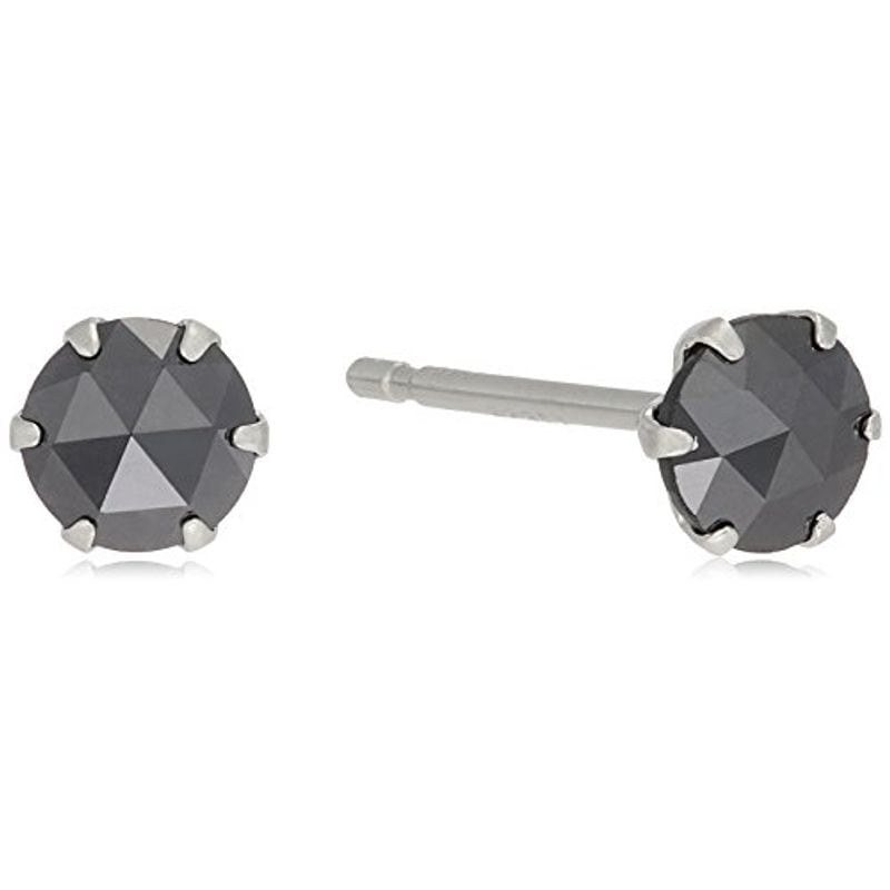 プラチナ ブラックダイヤモンドピアス 合計0.3ct/鑑別カード付き DAPE12PKNC