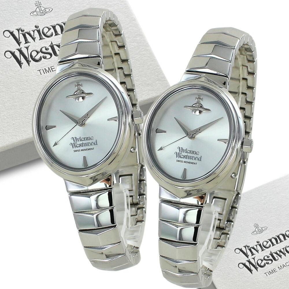 ペアウォッチ レディースモデル 2本セット お揃い ヴィヴィアン ウエストウッド ペア腕時計 小さい時計 ブランド シルバー 同じ腕時計 クオーツ 両親 友達 カップル 同性 女友達 誕生日 結婚式