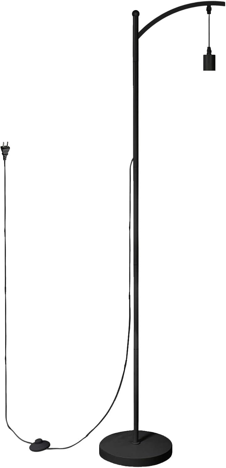 植物育成向けフロアスタンド 四段階調節高さ ソケット口金サイズE26 フットスイッチ(ブラック)