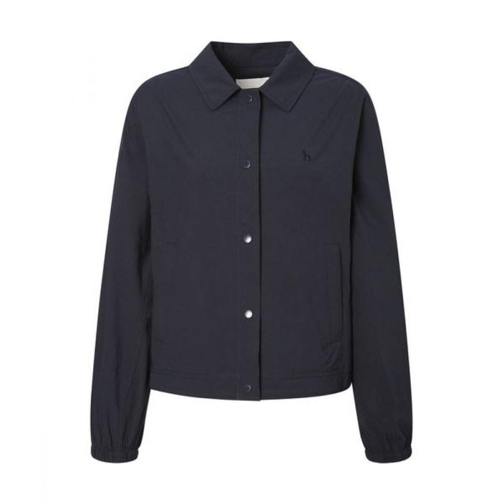 [ヘッジズレディース] 25SS ネイビーソリッドカラーコットンブレンドジャンパー HSJU5B304N2