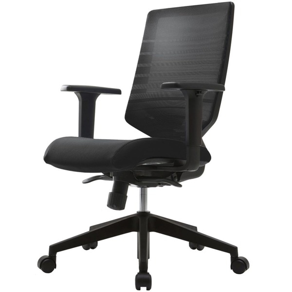 T30チェア 可動肘 ブラック[お客様組立品]