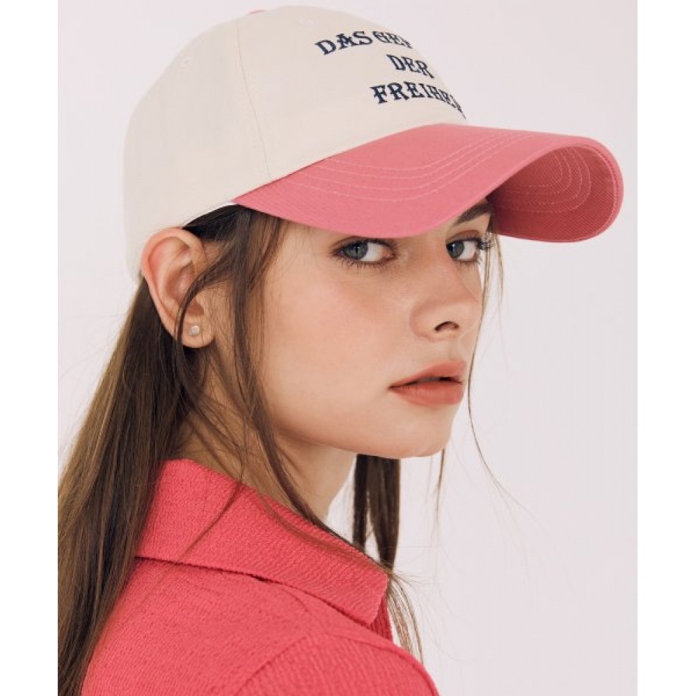 FREIHEIT (フレイハイト) ツートンカラーボールキャップ (ピンク)