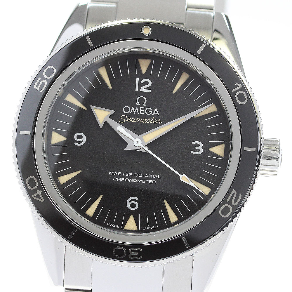 オメガ OMEGA 233.30.41.21.01.001 シーマスター300 マスターコーアクシャル 自動巻き メンズ 美品 箱・保証書付き_860294【中古】