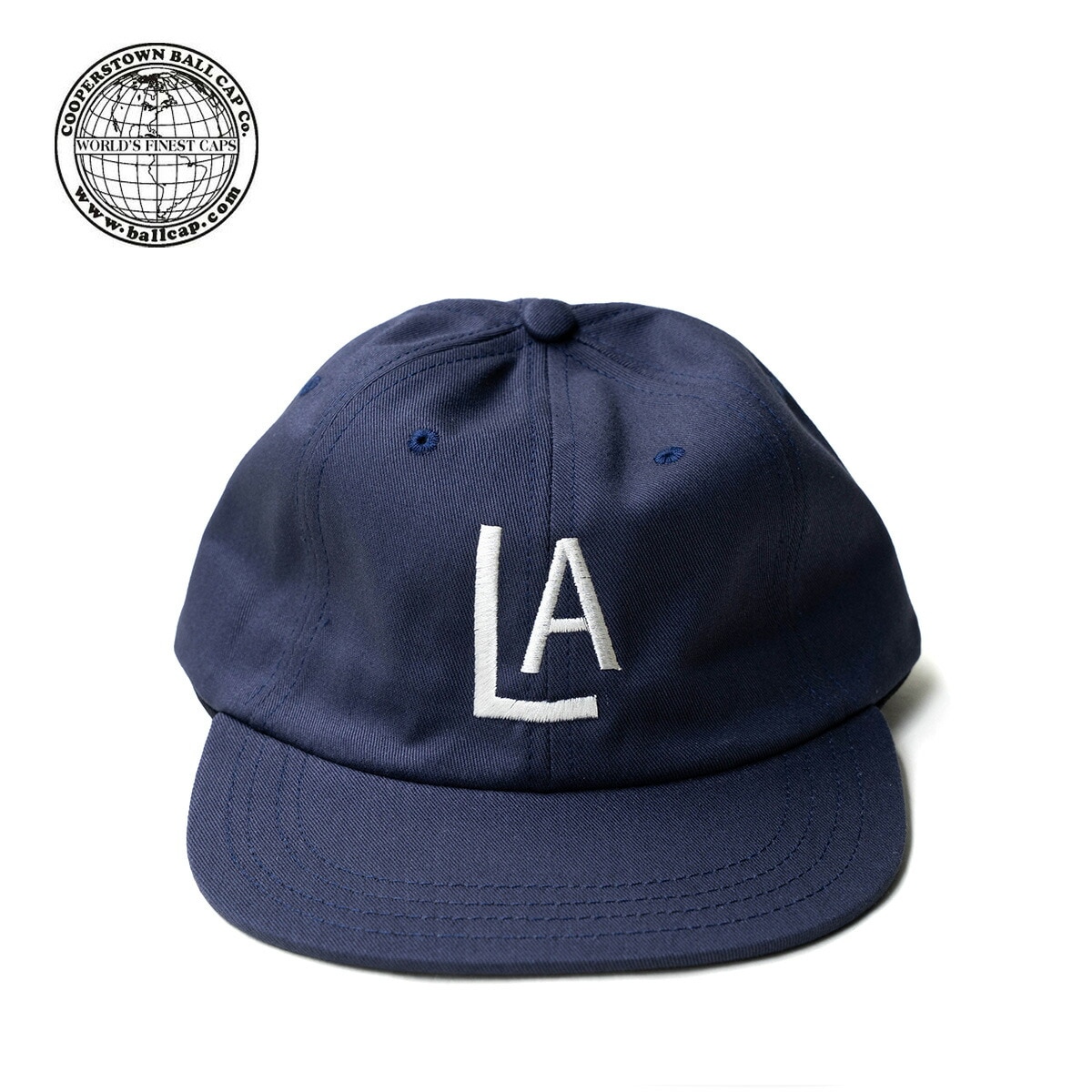 キャップ 帽子 ロゴ キャップ Logo Cap コットン 6パネル シンプル カジュアル 刺繍ロゴ サイズ調整 ビンテージ コットン アメリカ製 ネイビー 正規品