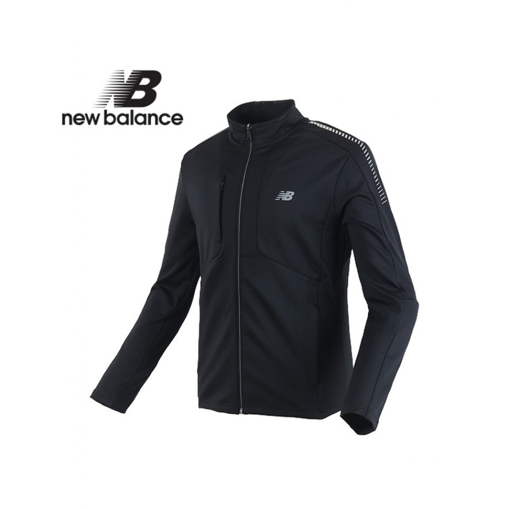 ニューバランスメンズシーズンレストレーニングジップアップ (NBMD936021-19) _ブラック