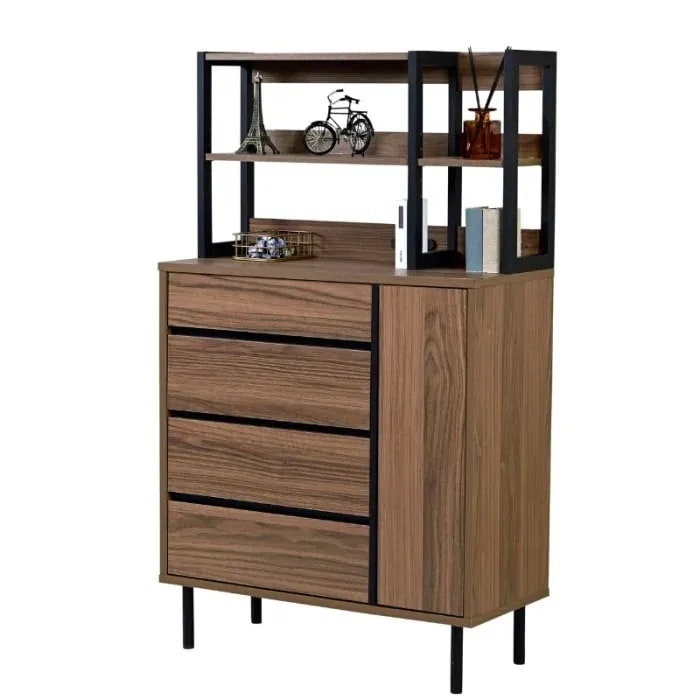 北欧モダンシリーズ サイドボード 北欧 リビングボード ハイタイプ FMC-0005-BRBK