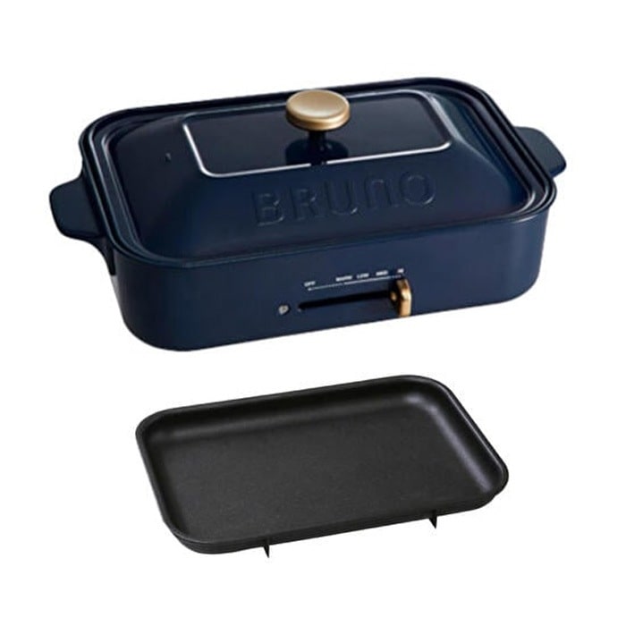 コンパクトホットプレート 平面プレート BOE119-NV ネイビー