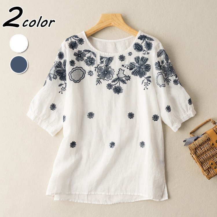 激安特価 ブラウス レディース 40代 春夏新作 オシャレブラウス 白シャツ 半袖トップス レース