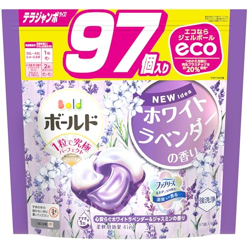 ボールド 洗濯洗剤 ジェルボール4D ホワイトラベンダー&ジャスミン 詰め替え 97個 [大容量]