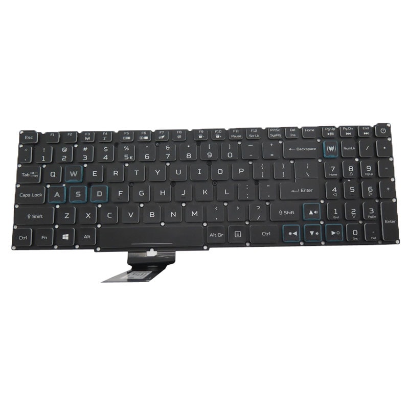 モノクロバックライト キーボード互換 ACER PH315-52-73RG PH315-52-73ZX PH315-52-73DU 73KM 74PR 74NQ PH315-52-748U 英语