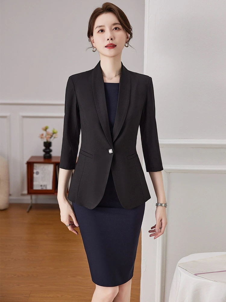 夏季 レディース 薄手 ジャケット ホワイト カジュアル ビジネス スーツ セットアップ