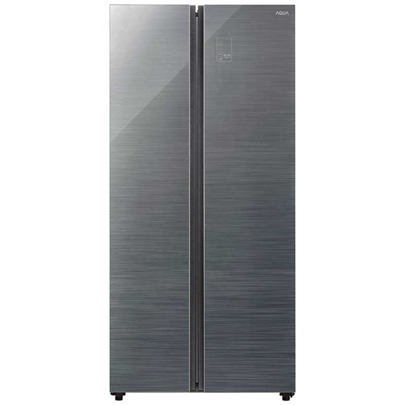 アクア　AQUA　冷蔵庫 2ドア 475L フレンチドア(観音開き) 幅83.5cm ダークシルバー　AQR-SBS48R-DS（標準設置無料）