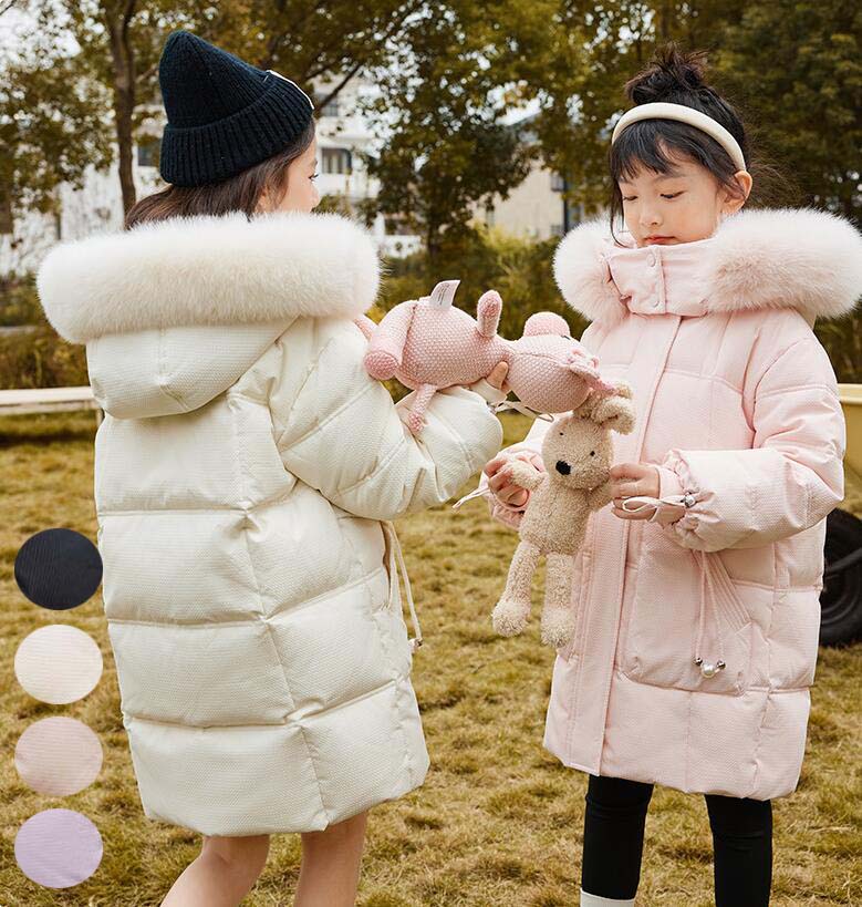【最安値挑戦】子供服 キッズダウンコート 厚手 秋冬 ジャケット ダウンコート 中綿 防寒コート ロング丈 中綿コート ダウンジャケット キッズコート フード付き ベビー服 女の子 男の子 通園 通学