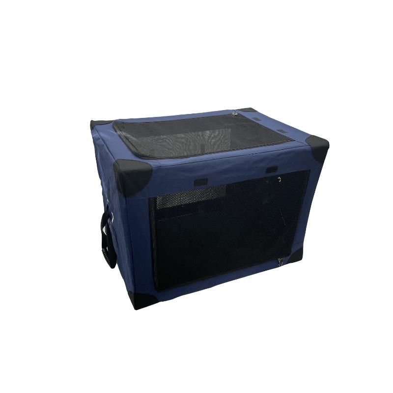 wanyanya ダイヤル式コンパクトクレート ワンタッチだわんっ S ネイビー 犬用 ペット用品