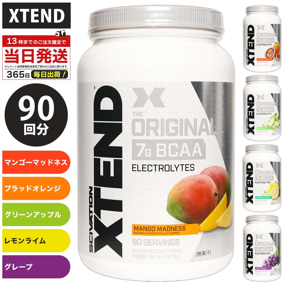 エクステンド BCAA 正規品 約 90杯分 マンゴー マッドネス グレープ スマッシュ アップル ブラッドオレンジ レモンライム オリジナル アミノ酸 筋トレ ダイエット パウダー 粉