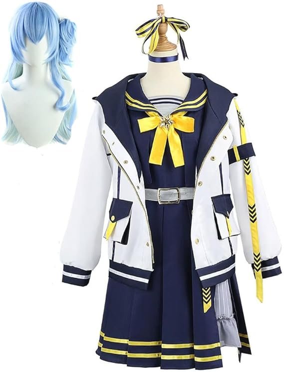 星街すいせい コスプレ 衣装 セーラー服 ウィッグ VTuber ワンピース イベント パーティー 変装 仮装 セットアップ ウィッグ