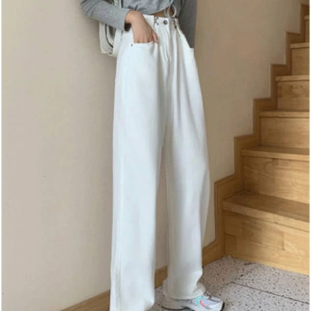 ボトムス ボトム おすすめ おしゃれ お洒落 安い プチプラ デニム パンツ ワイド パンツ ハイ ウエスト 太め コットン 綿 動きやすい 韓国 流行り かわいい 可愛い 5,881円