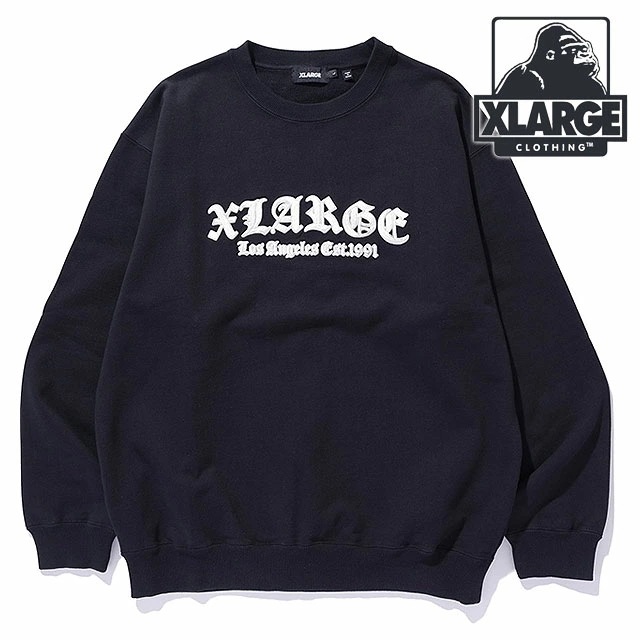 オールドイングリッシュロゴ クルーネック スウェットシャツ [101244012025] メンズ x-large エックスラージ トップス トレーナー BLACK