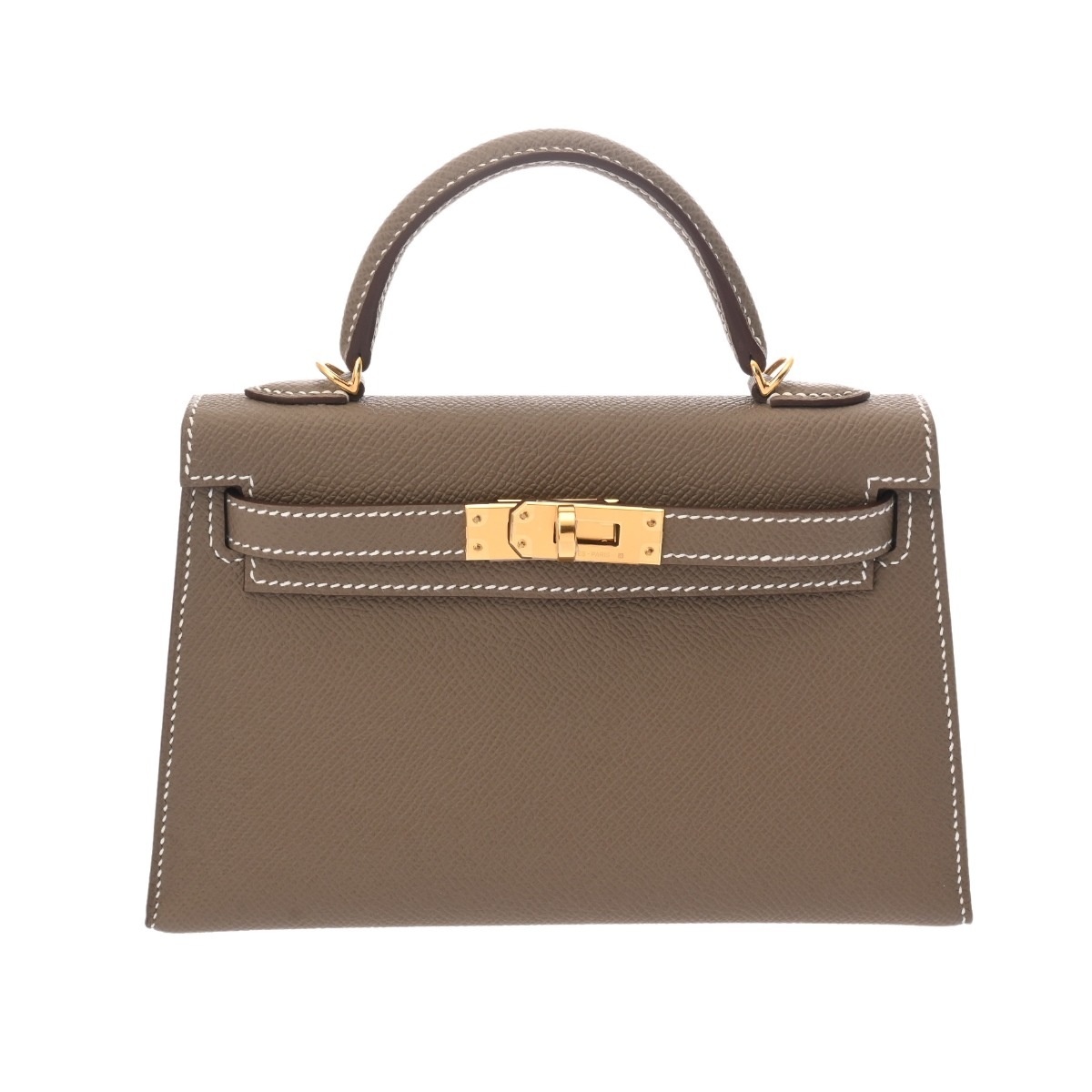 ミニケリー2 2WAY エトゥープ W刻印(2024年頃) レディース ヴォーエプソン ハンドバッグ 未使用 銀蔵