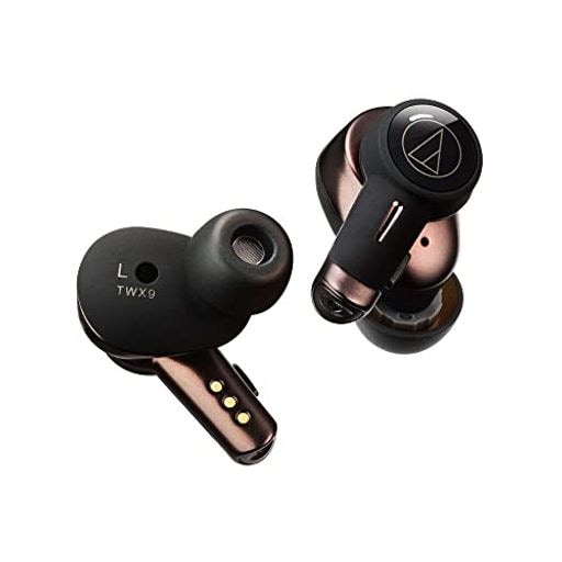 オーディオテクニカ ATH-TWX9 ワイヤレスイヤホン BLUETOOTH 完全ワイヤレス マイク付 最大約18.5時間再生 ワイヤレス充電対応 マルチポイント 深紫外線除菌システム AMAZONA