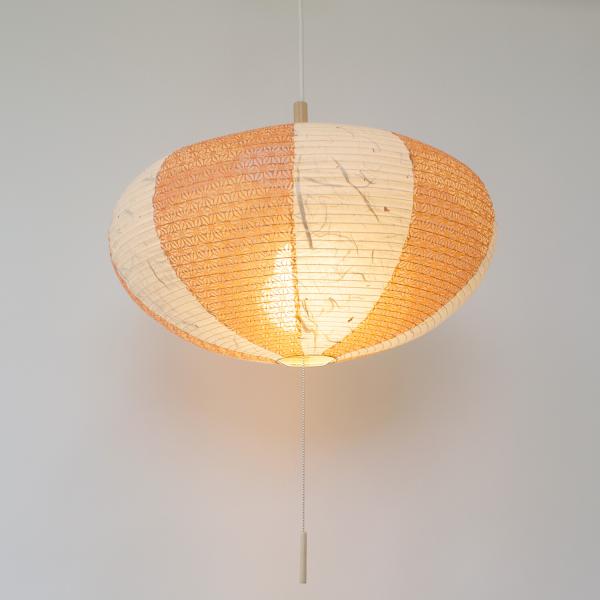 ペンダントライト 明かり モダン和風 和紙 日本製 おしゃれ シーリング 照明器具 和室 2灯 黒雲龍×麻葉煉瓦 LED対応