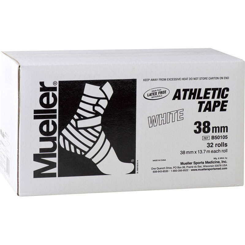 【ロット販売:入り数32】 MUELLER(ミューラー) ホワイトプロ アスレチックテープ38MM ボディーケア テーピング (b50105)