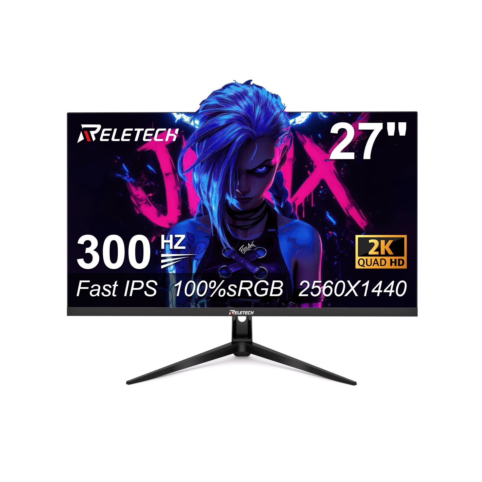 G27X Ultra 27インチ ゲーミングモニター QHD 2560×1440 Fast IPS 300Hz 1ms 100%sRGB HDMI DP VESA対応 軽量4.5kg