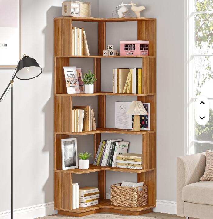 北欧風コーナー本棚　収納棚　ディスプレイ棚　展示棚　リビングコーナーロッカー　コンパクト収納棚　省スベース 木製本棚