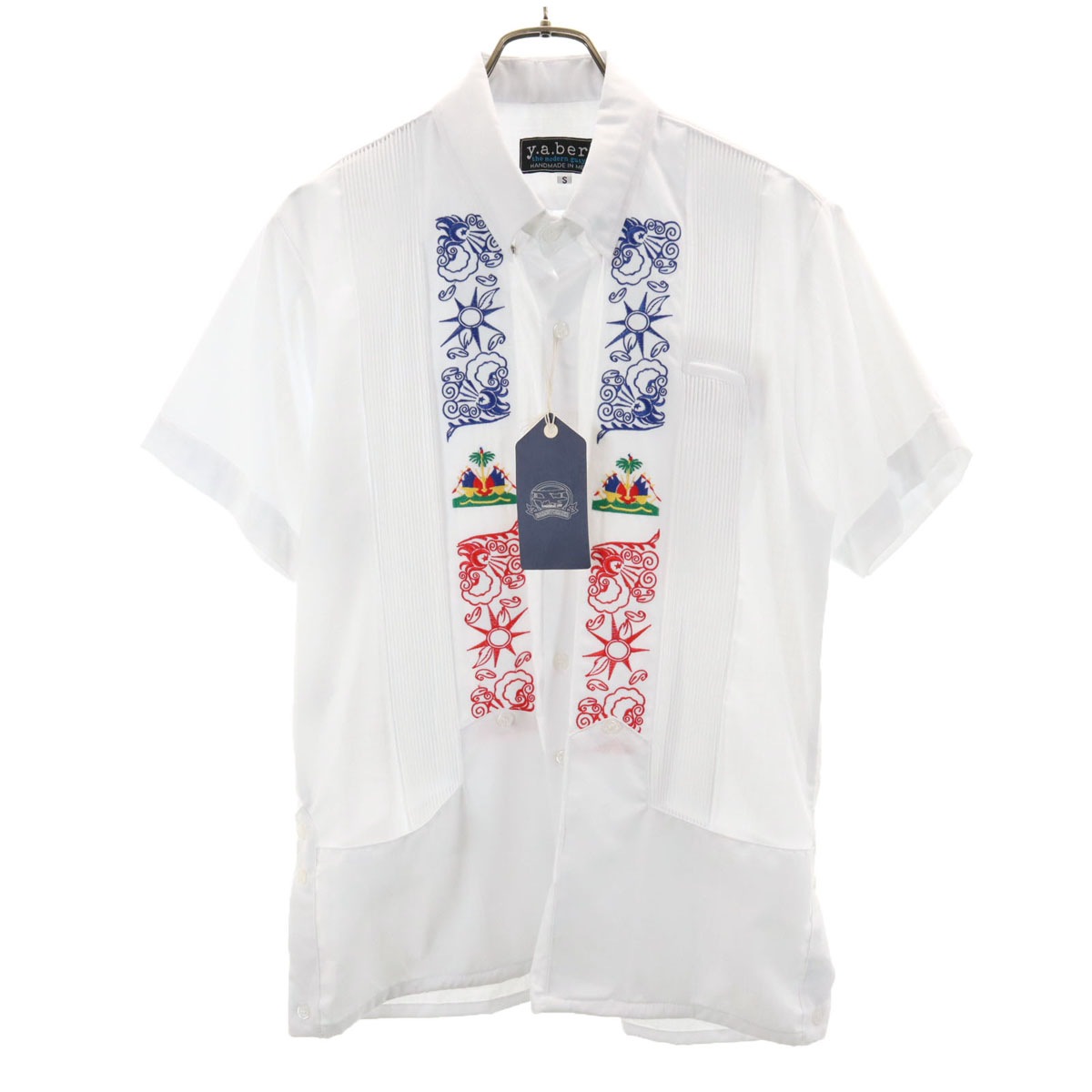 y.a.bera 未使用 半袖 キューバシャツ S ホワイト メンズ 古着