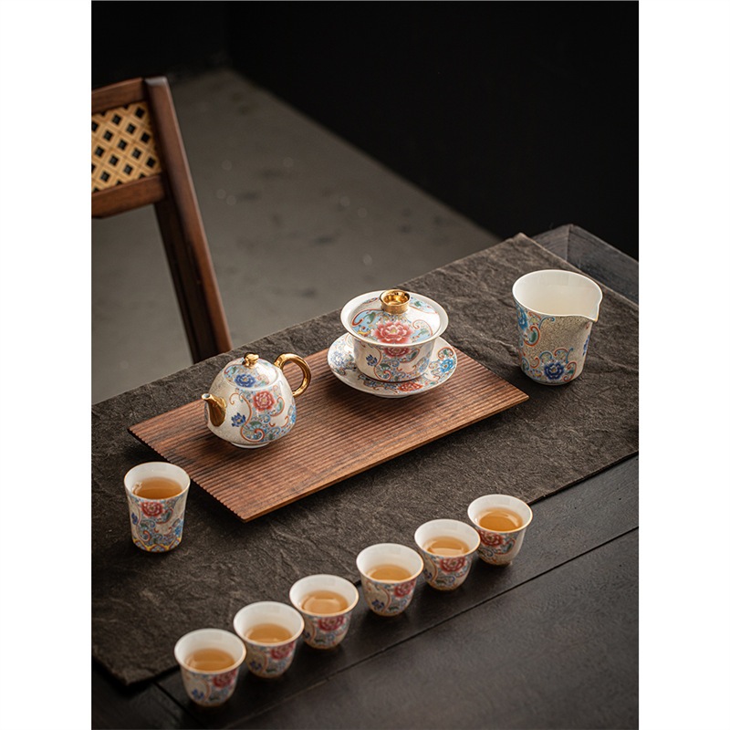 手作りのスターリングシルバーフィリグリーティーポットセラミックサンカイカバーボウルティーボウルフェアカップ絶妙なカンフーティーセットギフトボックス 19,121円