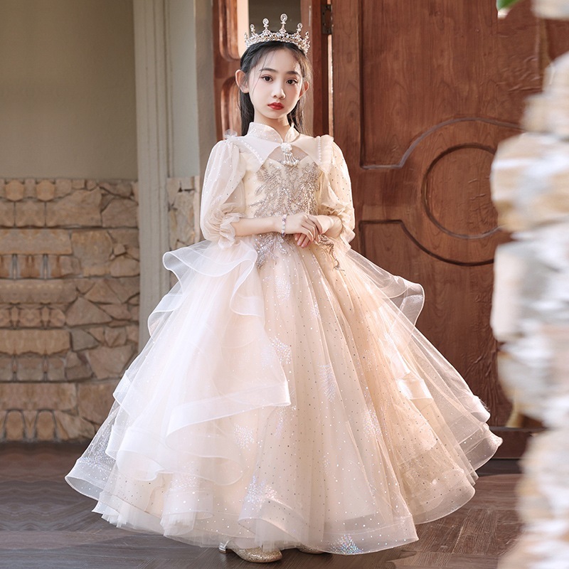 【2枚購入で 3oo円OFF】女の子の女の子の花の花の女の子ウェディング・マリ・ネクタイ・ネクタイ・リトルガールバースデープリンセスドレスハイエンドピアノパフォーマンス服