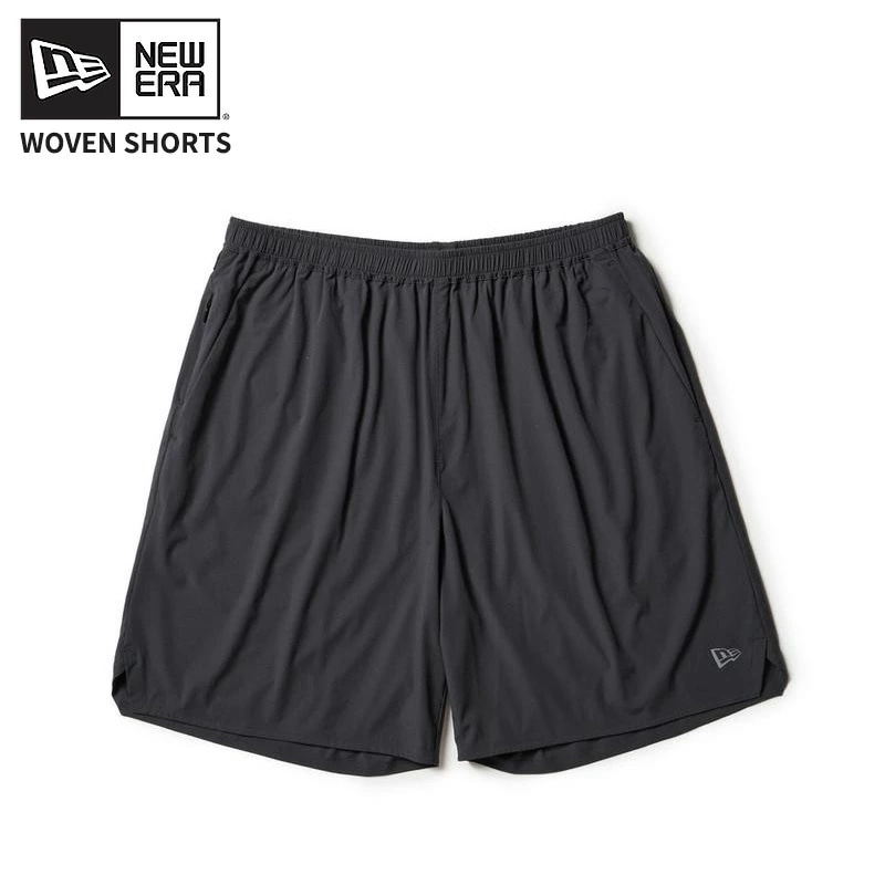 ニューエラ メンズ ショートパンツ NEW ERA ウーブン ショート パンツ チャコールグレー ハーフパンツ 半ズボン 14744511
