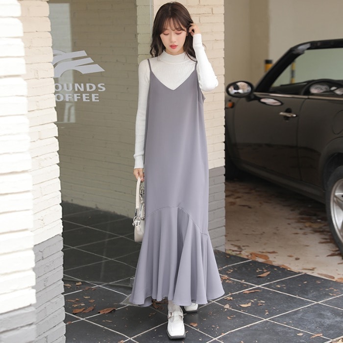 ワンピース ロングワンピース ロング ロング丈 袖なし ノースリーブ スリム 細身 マーメイド 快適 着心地 かわいい 大人可愛い きれいめ シンプル カジュアル 大人 上品 おしゃれ お洒落 5,681円