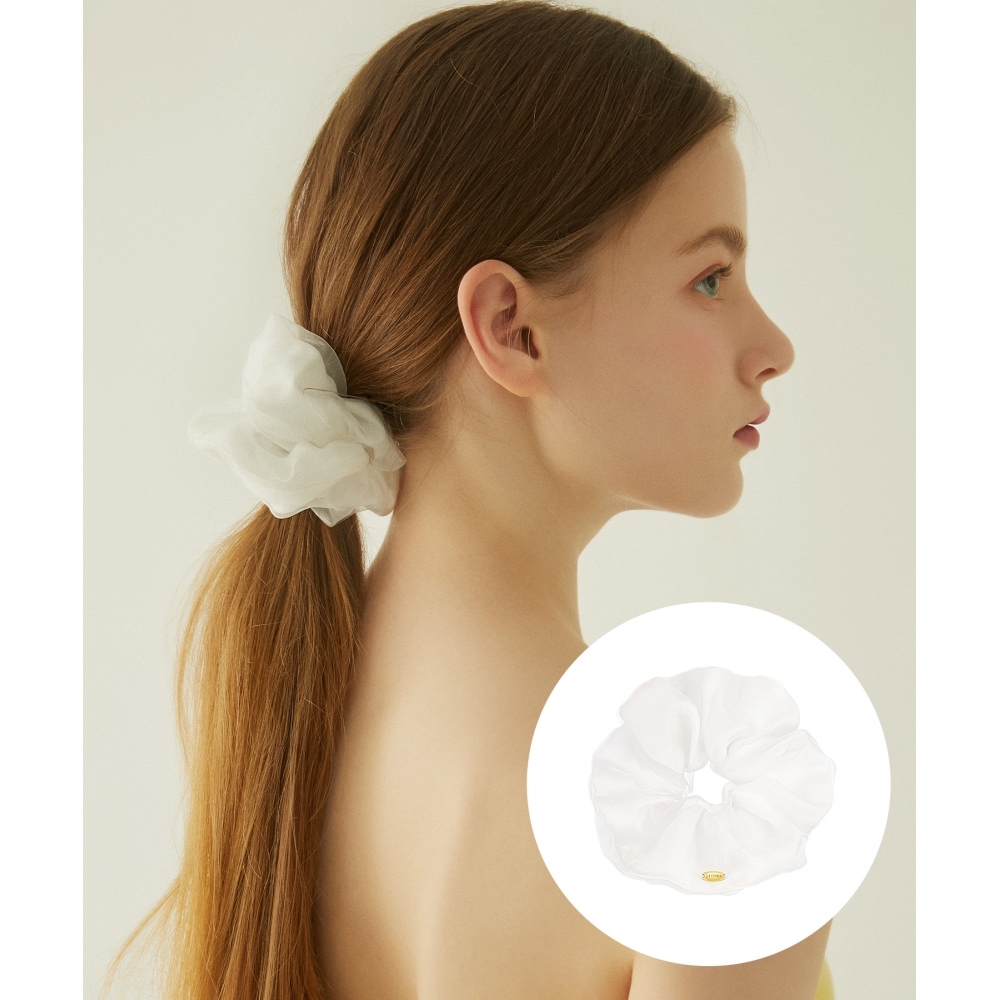 ジェスティーナララJヘアスクランチ-ピュアホワイト (JALJHS2BF817FA000)
