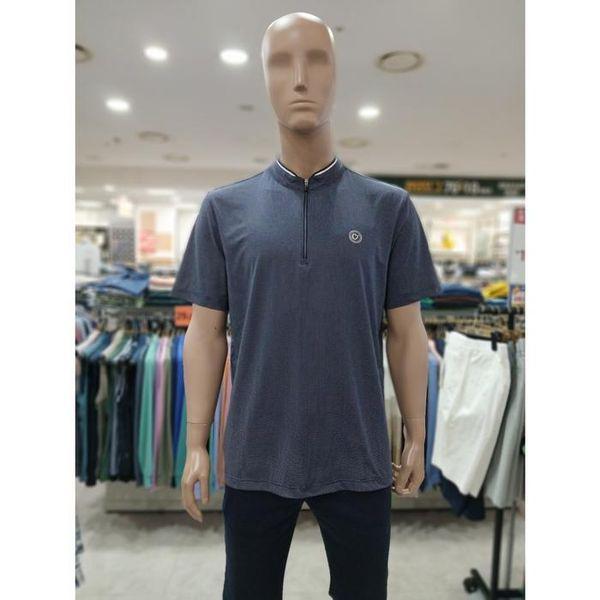 セーブゾーン05 ワンポイント チャイナカラー ネイビー 半袖ジップアップTシャツ AATS2415 39_P400629954