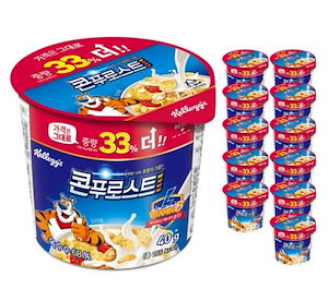 コンフロスト カップシリアル 40g12個 食事代用 朝食 タンビシル 午後のおやつ タイガーオーラ 韓国食品