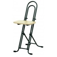 人気ブランドの ルネセイコウ　高さ調節が自由な折りたたみチェア　ベストホビーチェア　ナチュラル/ブラック　日本製　完成品　W-150T 椅子