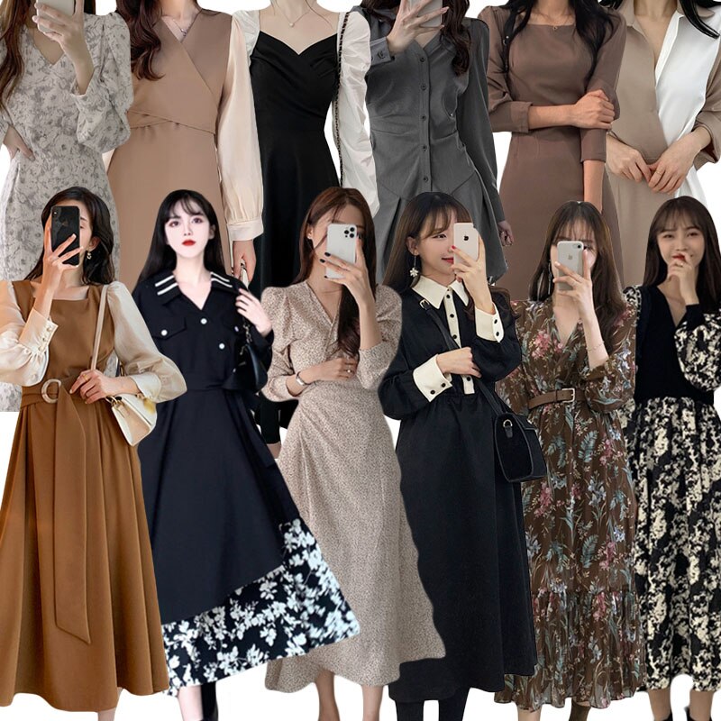 【55%OFF!】 割引クーポン 春の新作ドレススペシャルセール春のドレスロングドレス韓国ファッション限定ドレス韓国