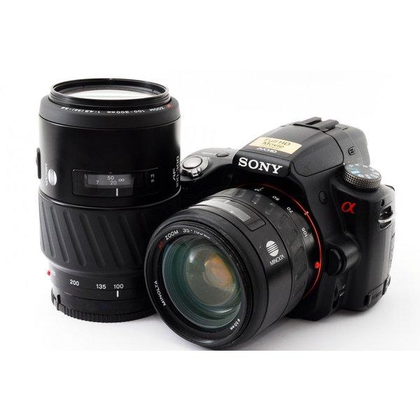 【中古】ソニー SONY α33 SLT-A33 標準&超望遠ダブルズームセット 美品 高速連写に定評アリ ストラップ付き