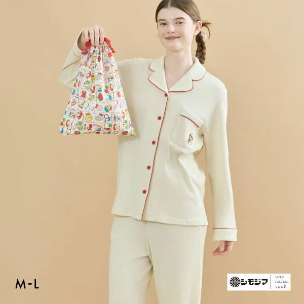 ウンナナクール une nana cool 綿100％ 開襟ワッフルパジャマ パジャマ MADE W
