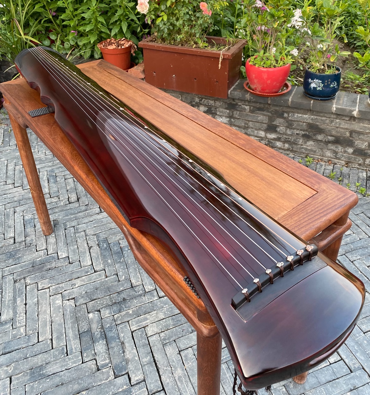 古琴 古い杉木の材質 中国の弦楽器