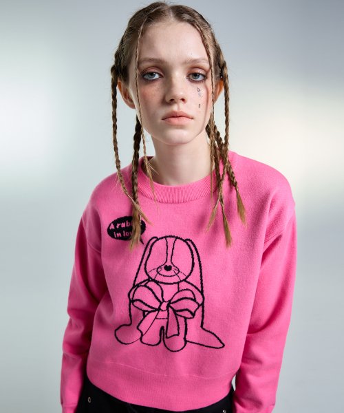 AM CUTE RABBIT KNIT (PINK)