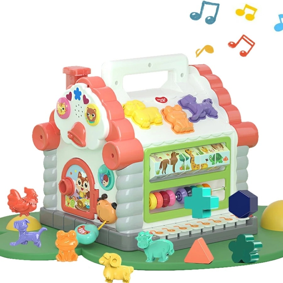 「動画あり」多機能 知育玩具 赤ちゃん おもちゃ 楽器おもちゃ 音と光 早期開発 指先訓練 数学を学ぶ 聴覚発達 色認知 動物認知 図形認知 積み木 おもちゃ 男の子 おもちゃ 女の子 1歳 誕生日