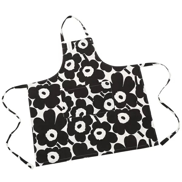 エプロン ピエニウニッコ ホワイト ブラック レディース