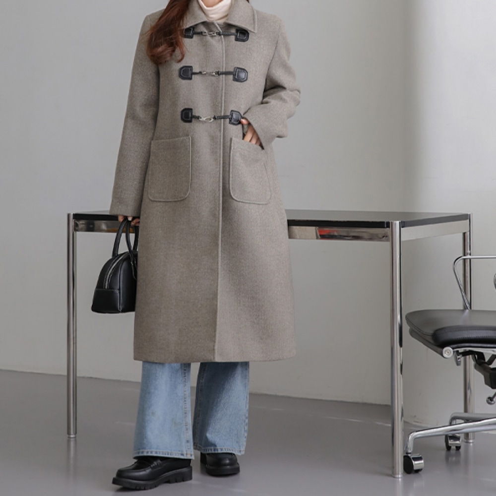 (EVELET BY JSTYLE) EVELET エルディアンプレミアムバックルキルトウールコート (3 オンス) JSTYLE