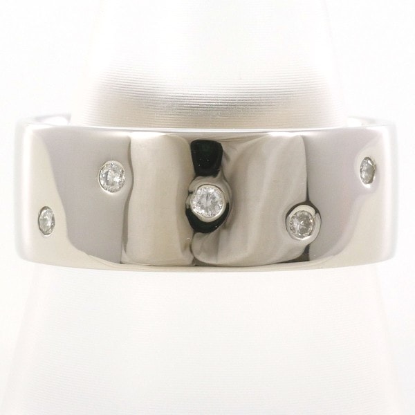 PT900 プラチナ リング 指輪 16号 ダイヤ 0.10 カード鑑別書 ジュエリー 中古 73,425円