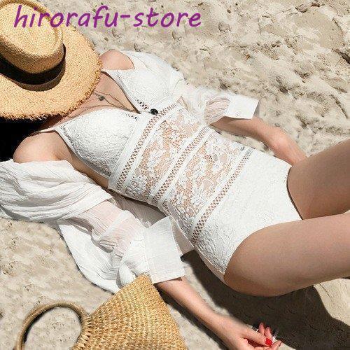 【期間限定】水着 レディース ビキニ 2点セット 水着 体型カバー ベアバック 小胸 ワンピース プール 水着 レース かわいい 可愛い スイムウェア ブラック ホワイト