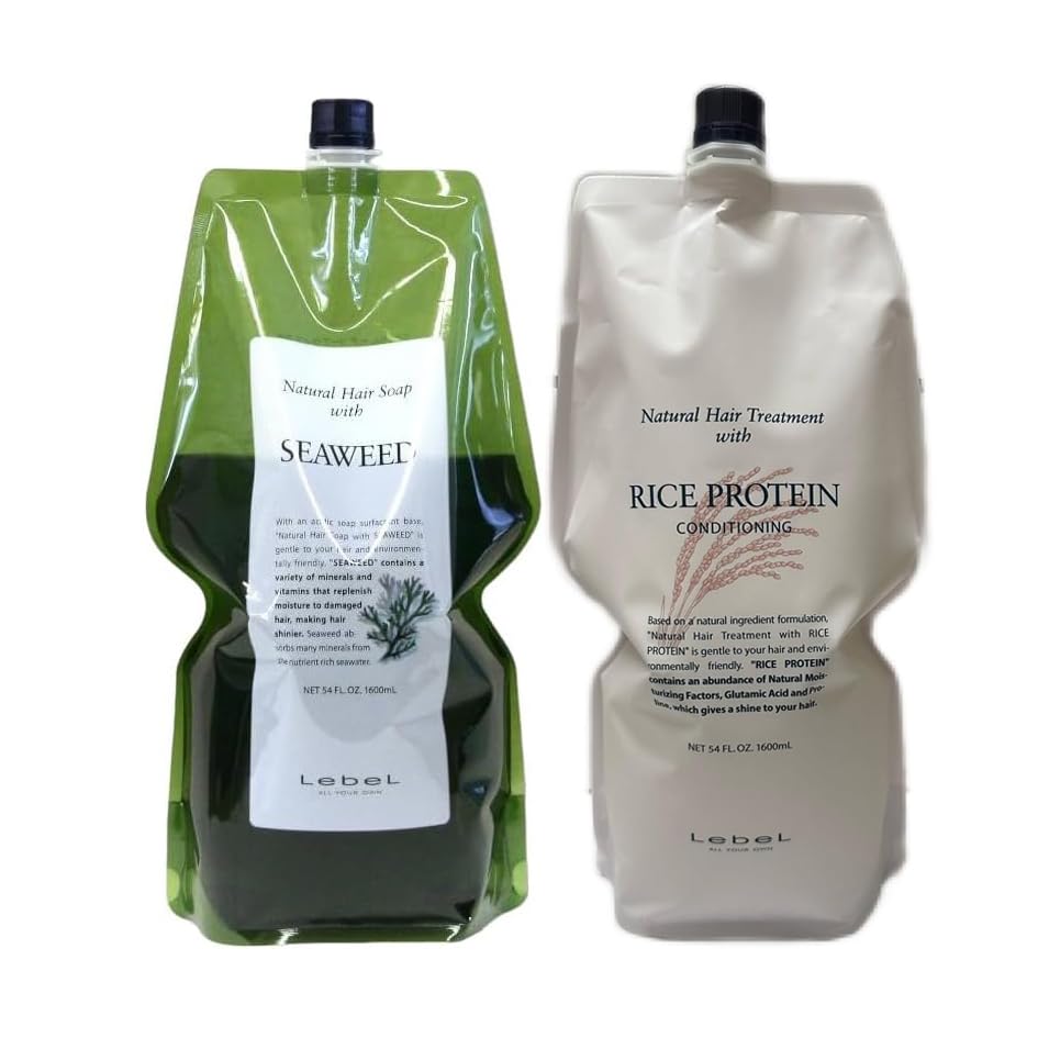 ナチュラルヘアソープ&トリートメント Lebel ルベル ナチュラル ヘアソープ SW シーウィード 1600ml & RP ライスプロテイン 1600ml セット